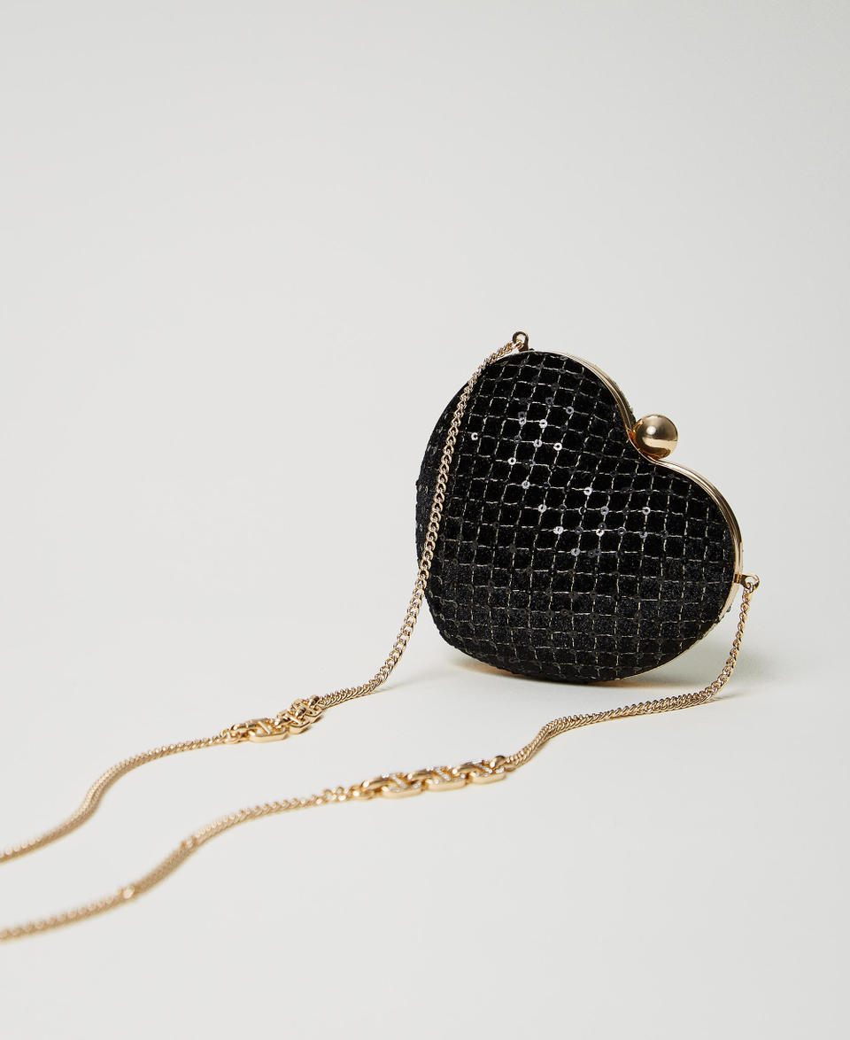 Twin Set Clutch 'Coup de coeur' in velluto ricamato Offerte