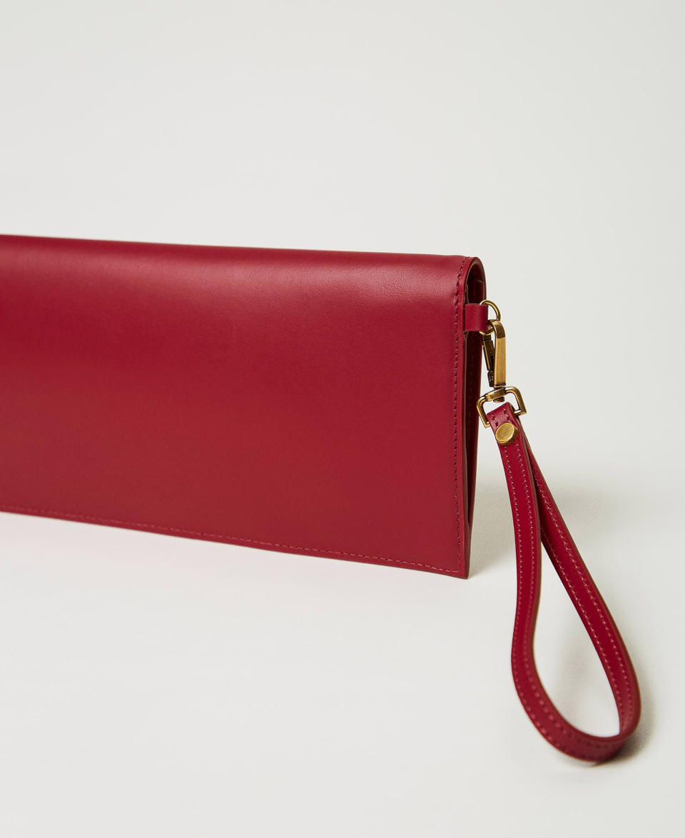 Twin Set Clutch in pelle con logo Hotsell