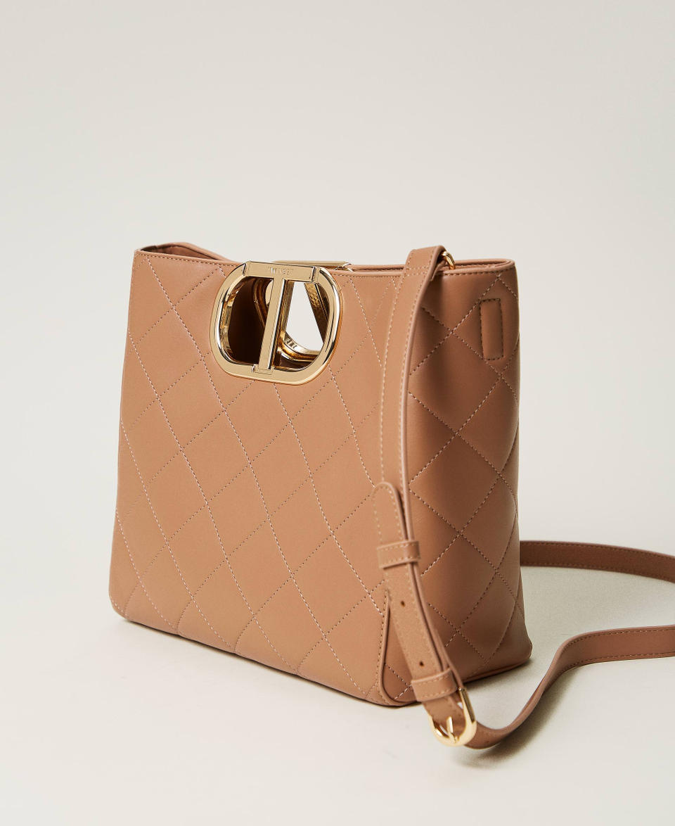 Twin Set Borsa shopper 'Lila' trapuntata con manico Oval T Vendita Calda