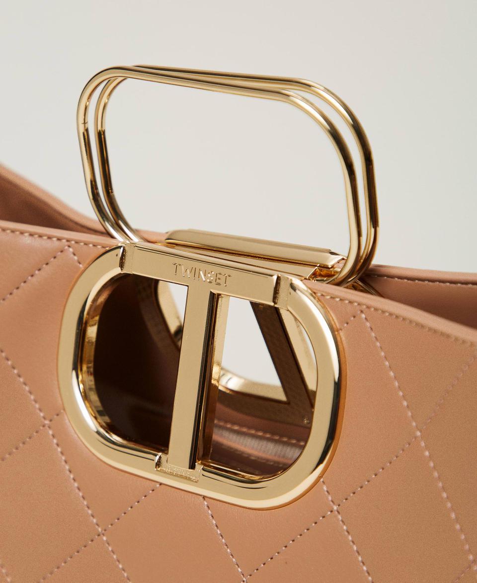 Twin Set Borsa shopper 'Lila' trapuntata con manico Oval T Vendita Calda