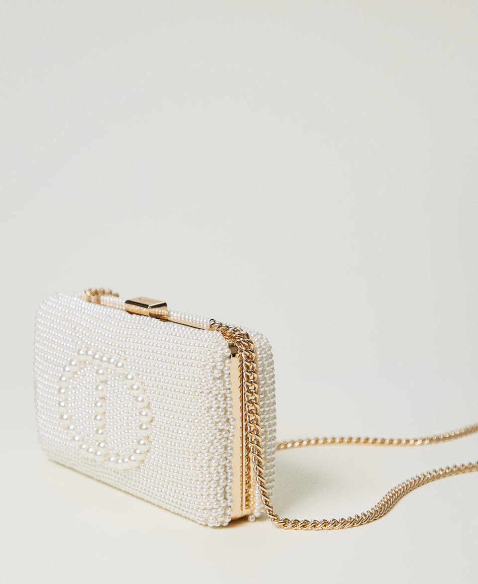 Twin Set Clutch con perle e Oval T Negozio