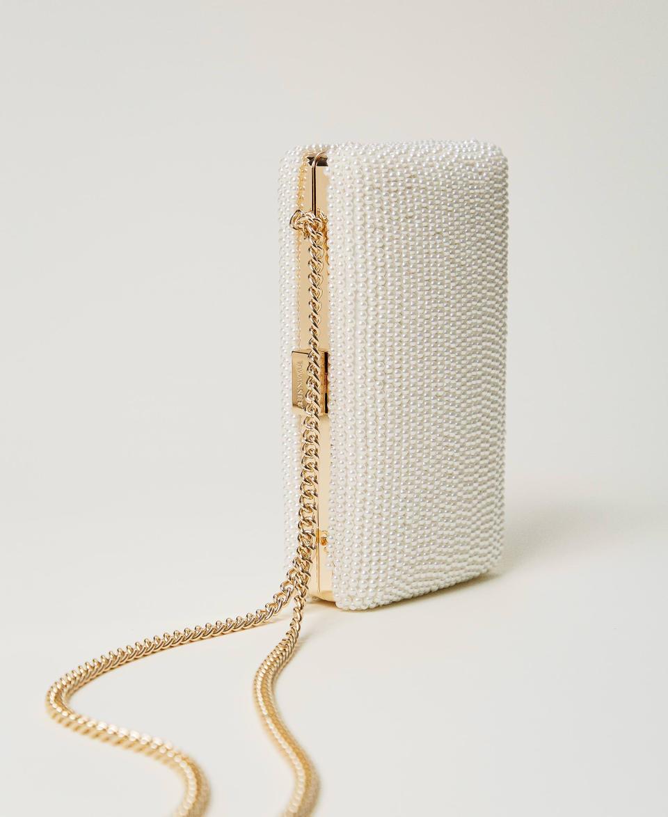 Twin Set Clutch con perle e Oval T Negozio