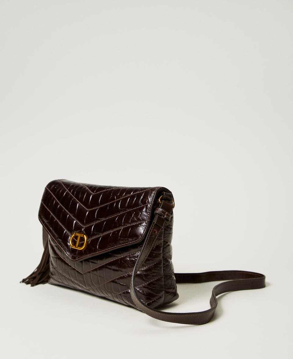 Twin Set Borsa a tracolla 'Dreamy' media in pelle stampa cocco In Saldo