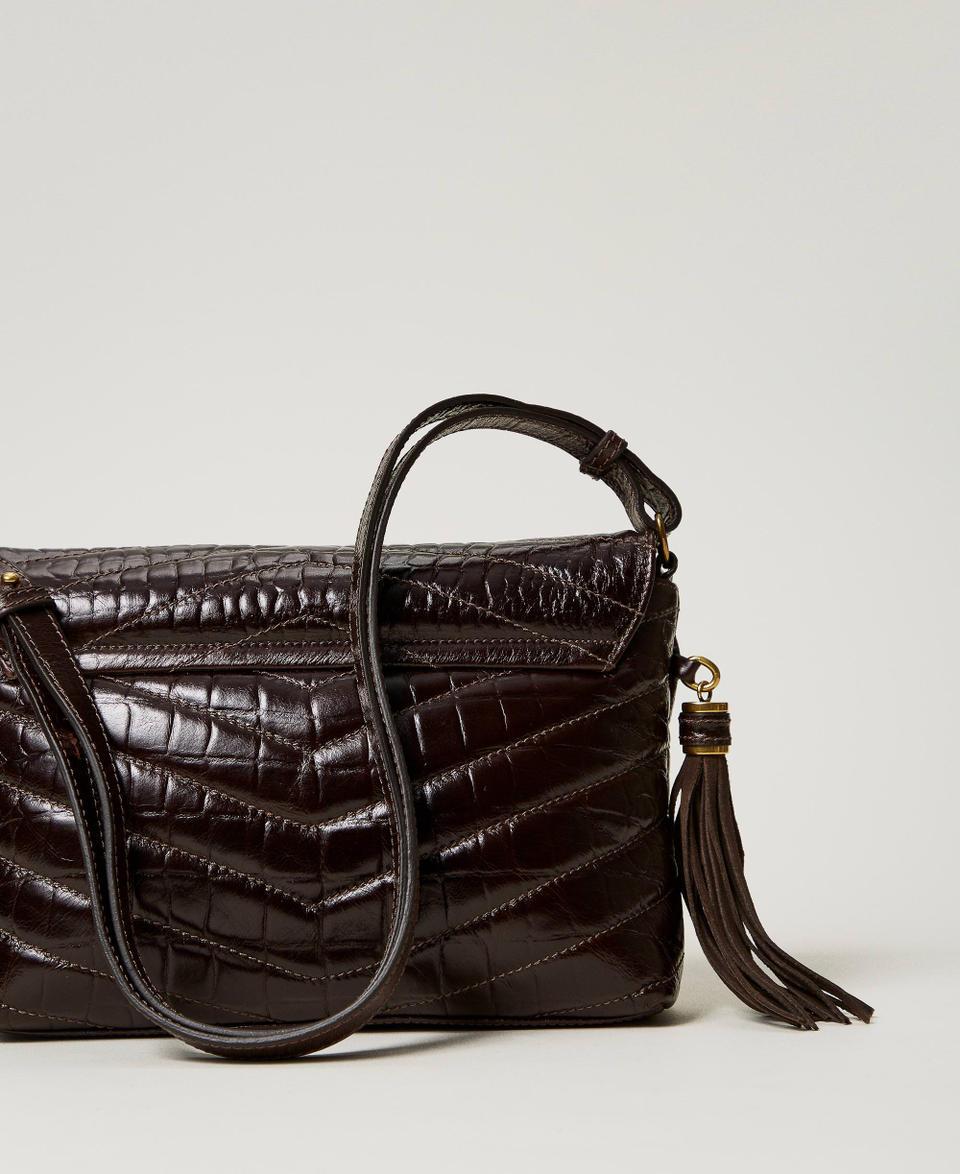 Twin Set Borsa a tracolla 'Dreamy' media in pelle stampa cocco In Saldo
