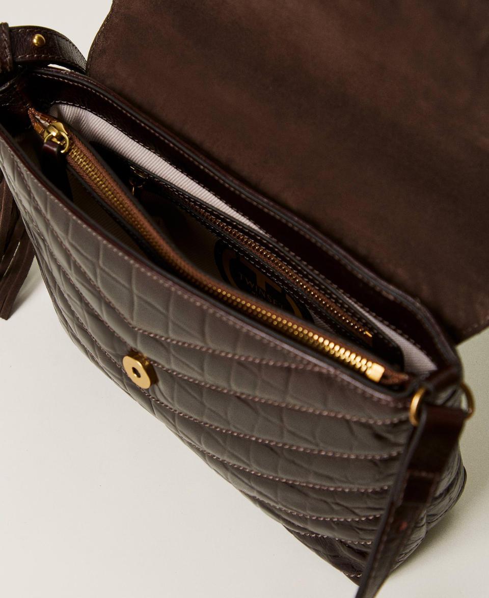 Twin Set Borsa a tracolla 'Dreamy' media in pelle stampa cocco In Saldo