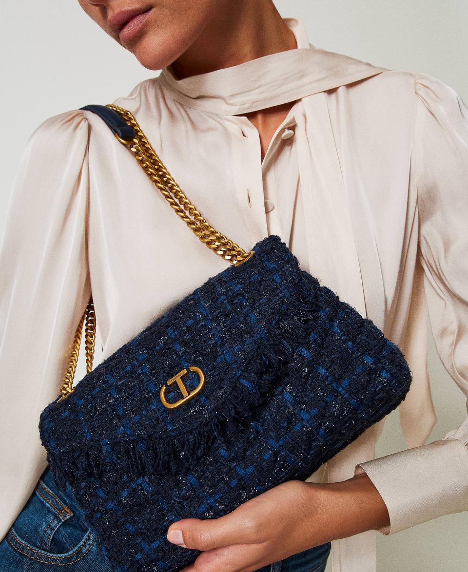 Twin Set Borsa a tracolla 'Dreamy' media in tweed Nuova