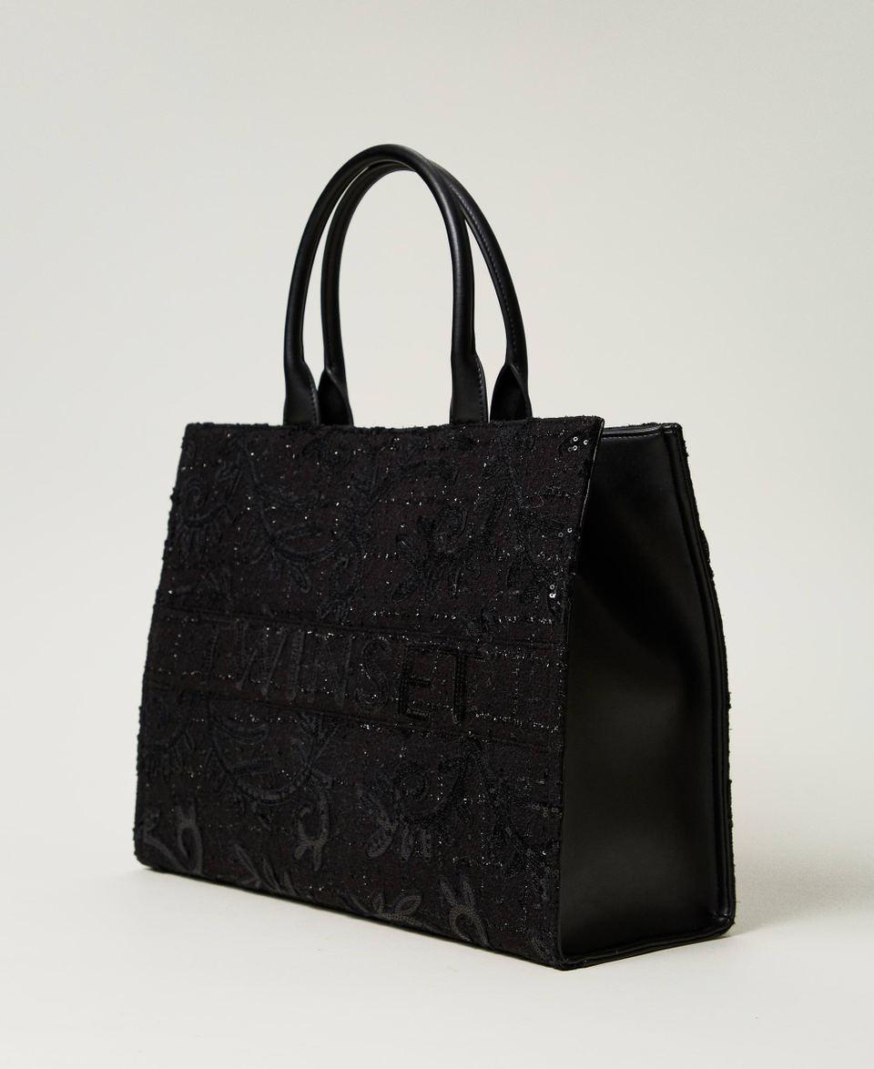 Twin Set Borsa shopper 'Victoria' con ricamo e logo Qualità Garantita
