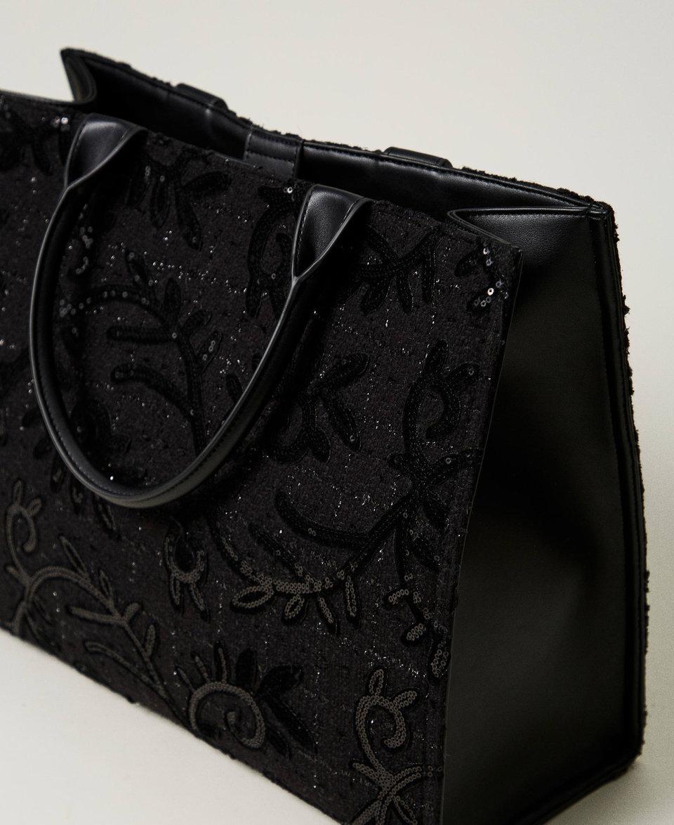 Twin Set Borsa shopper 'Victoria' con ricamo e logo Qualità Garantita