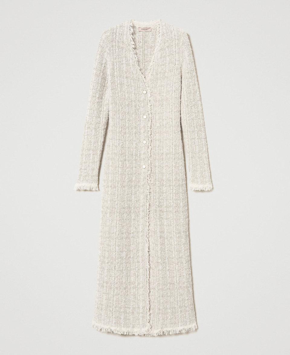 Twin Set Maxi cardigan jacquard con lurex Fino Al -60%