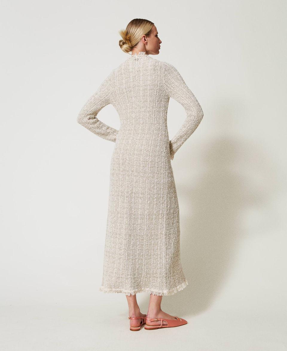 Twin Set Maxi cardigan jacquard con lurex Fino Al -60%