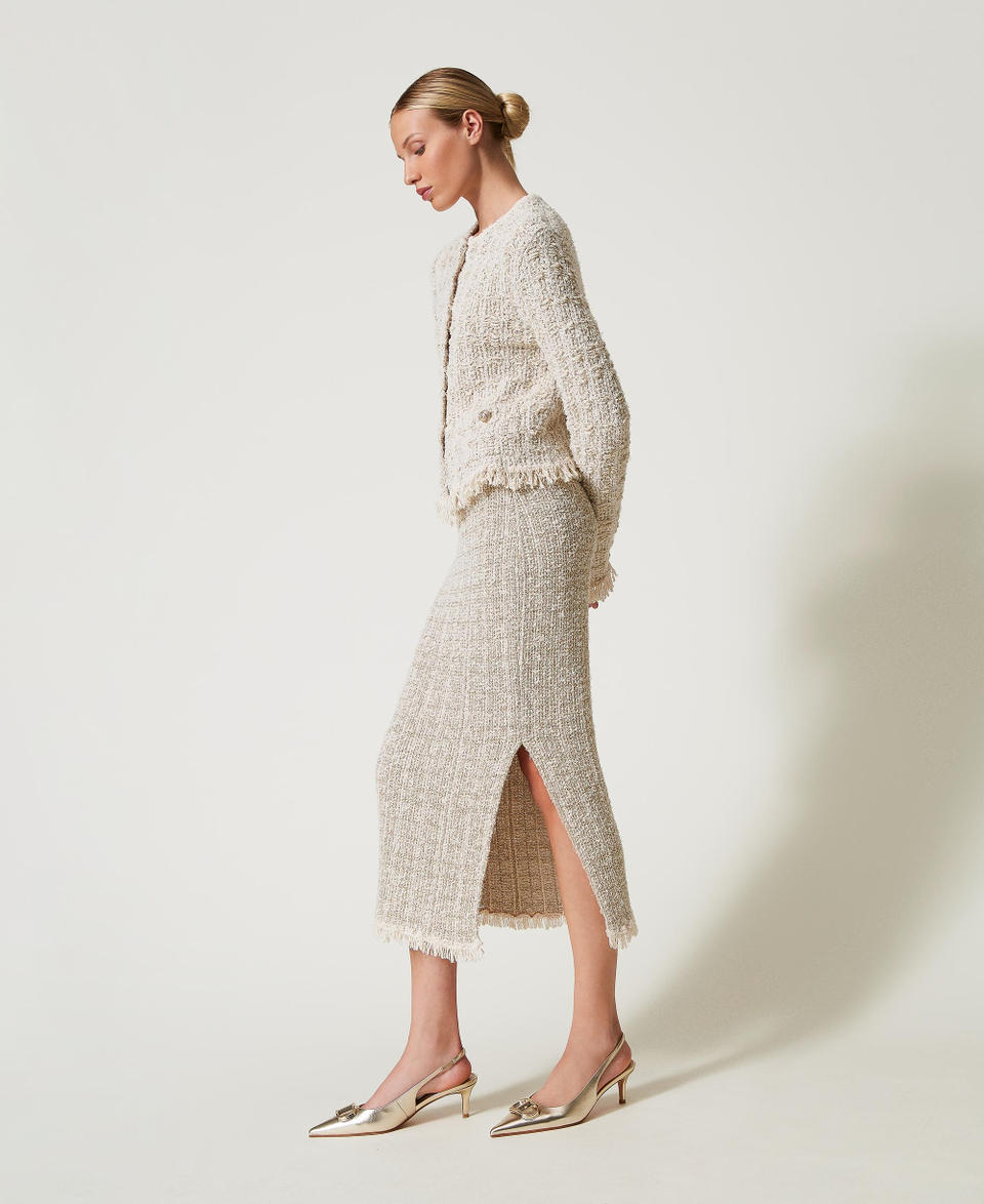 Twin Set Gonna in maglia jacquard con lurex Shopping Online