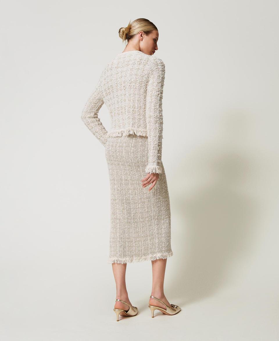Twin Set Gonna in maglia jacquard con lurex Shopping Online