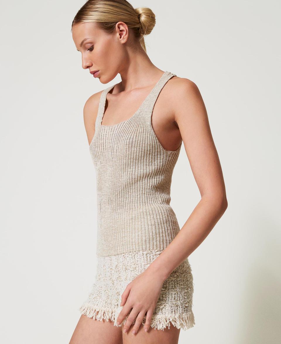 Twin Set Top in maglia di misto lino Affare Del Giorno