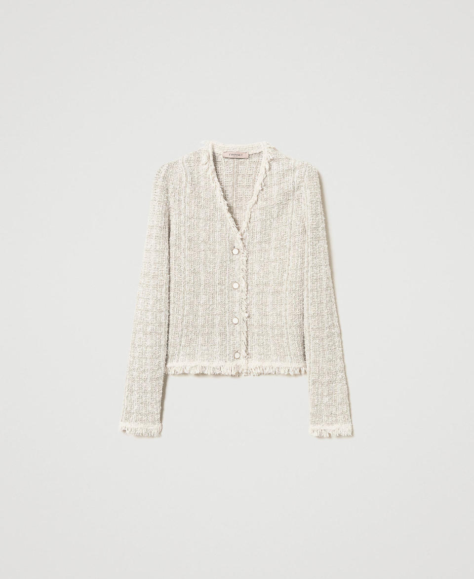 Twin Set Giacca in maglia jacquard con lurex Prezzo Ridotto