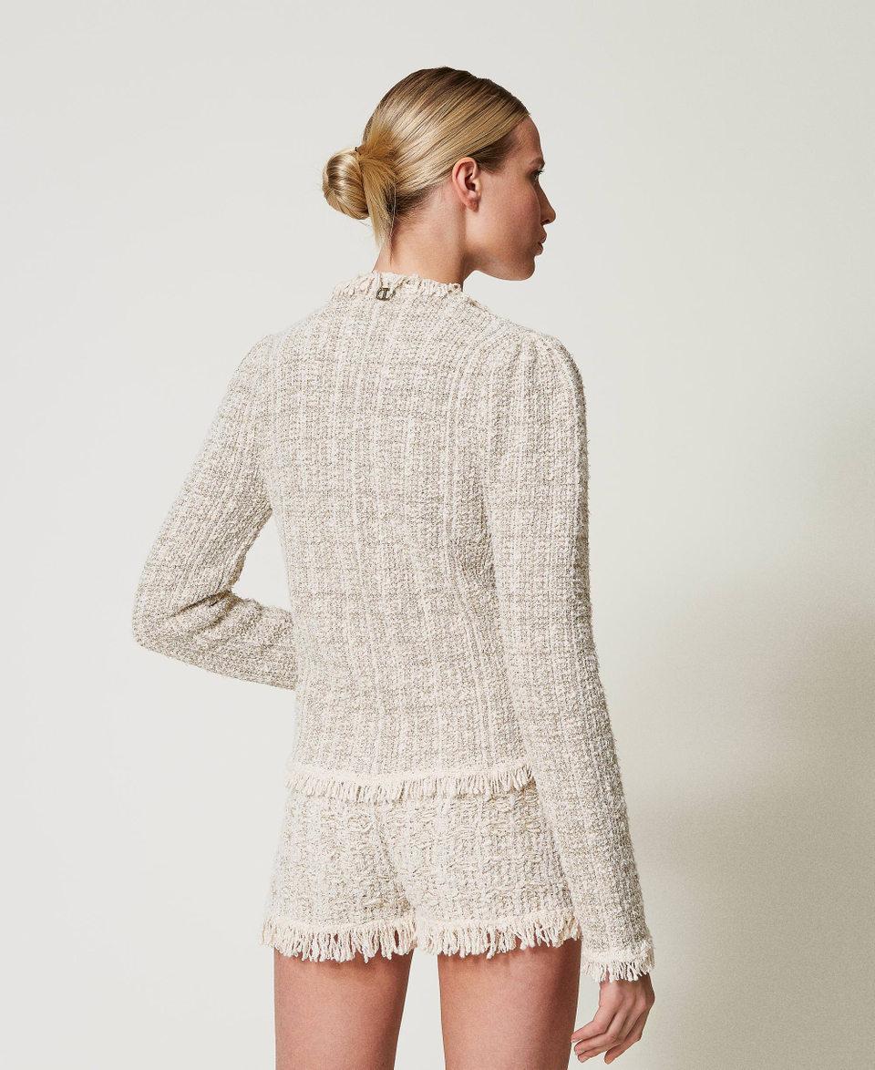 Twin Set Giacca in maglia jacquard con lurex Prezzo Ridotto