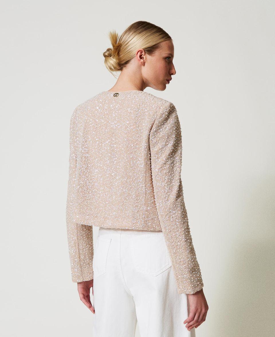Twin Set Giacca con paillettes e perle Sottocosto