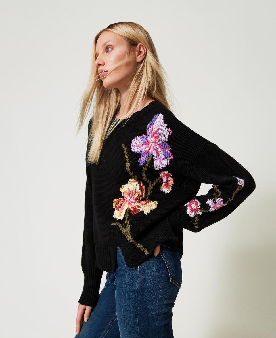 Twin Set Maglia con fiori e ricamo a mano Economico
