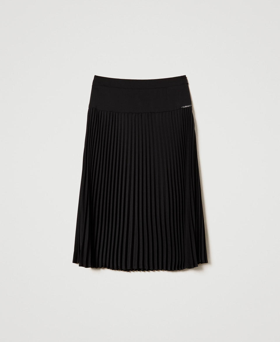 Twin Set Gonna lunga in crêpe de Chine plissé Promozione