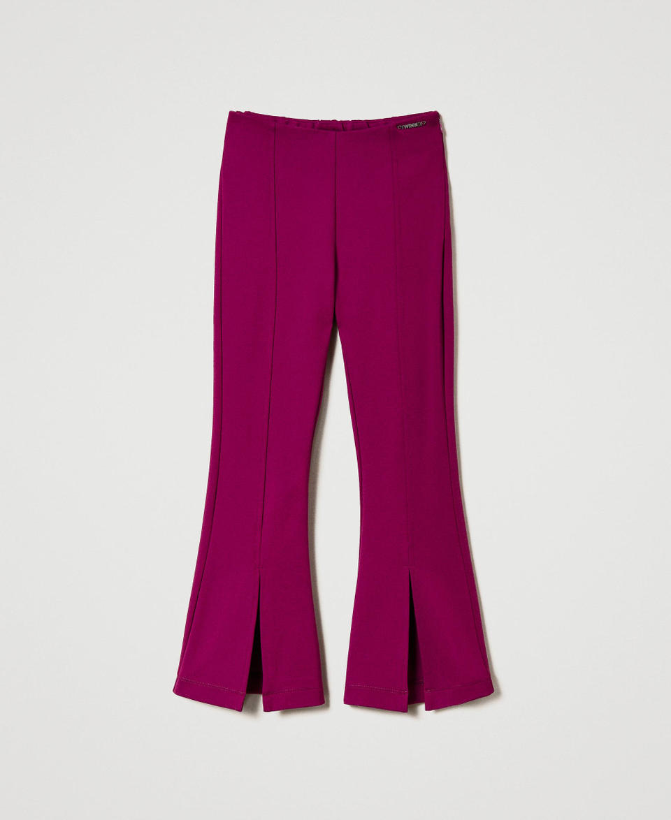 Twin Set Pantaloni flare con spacco Soddisfazione Garantita