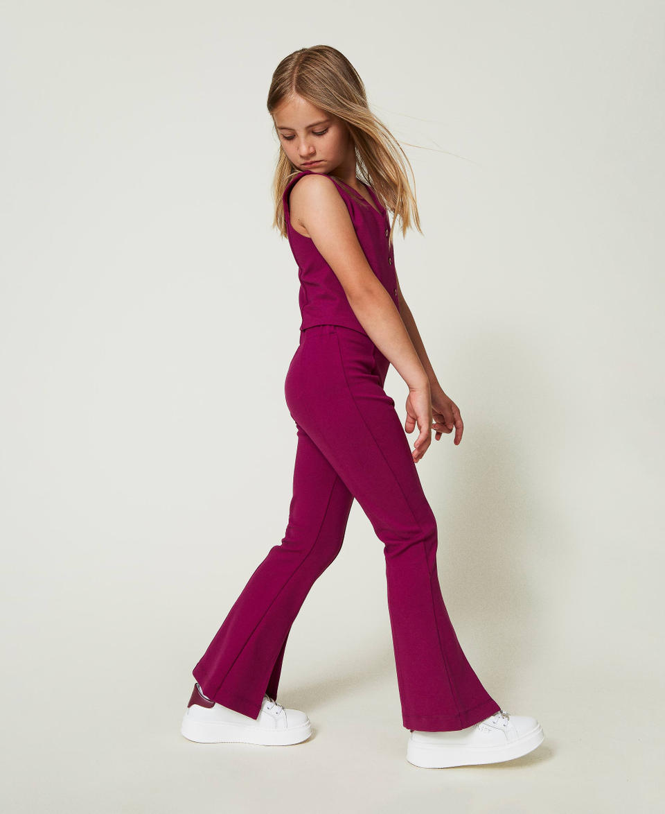 Twin Set Pantaloni flare con spacco Soddisfazione Garantita