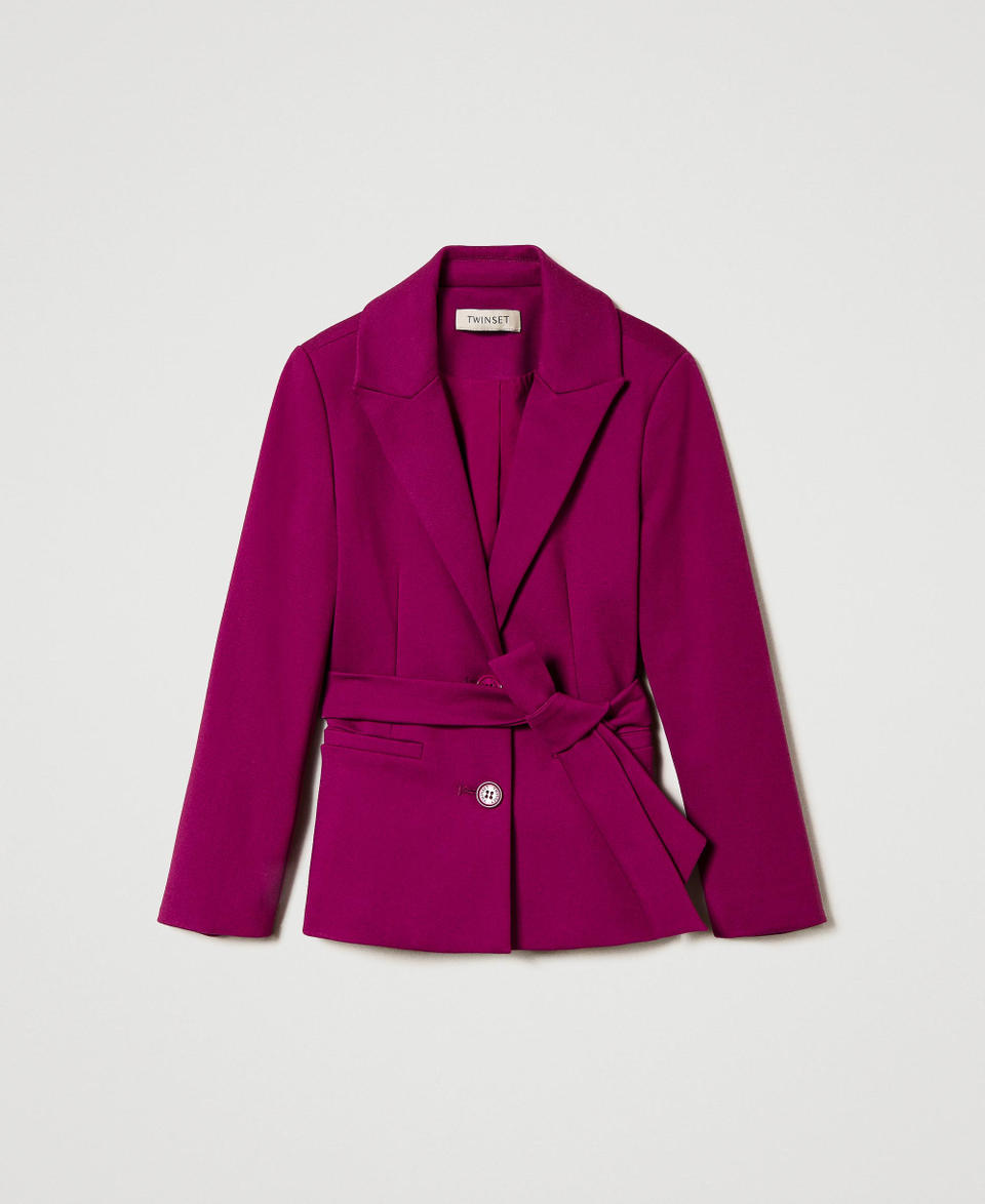 Twin Set Giacca blazer monopetto con cintura Qualità Garantita