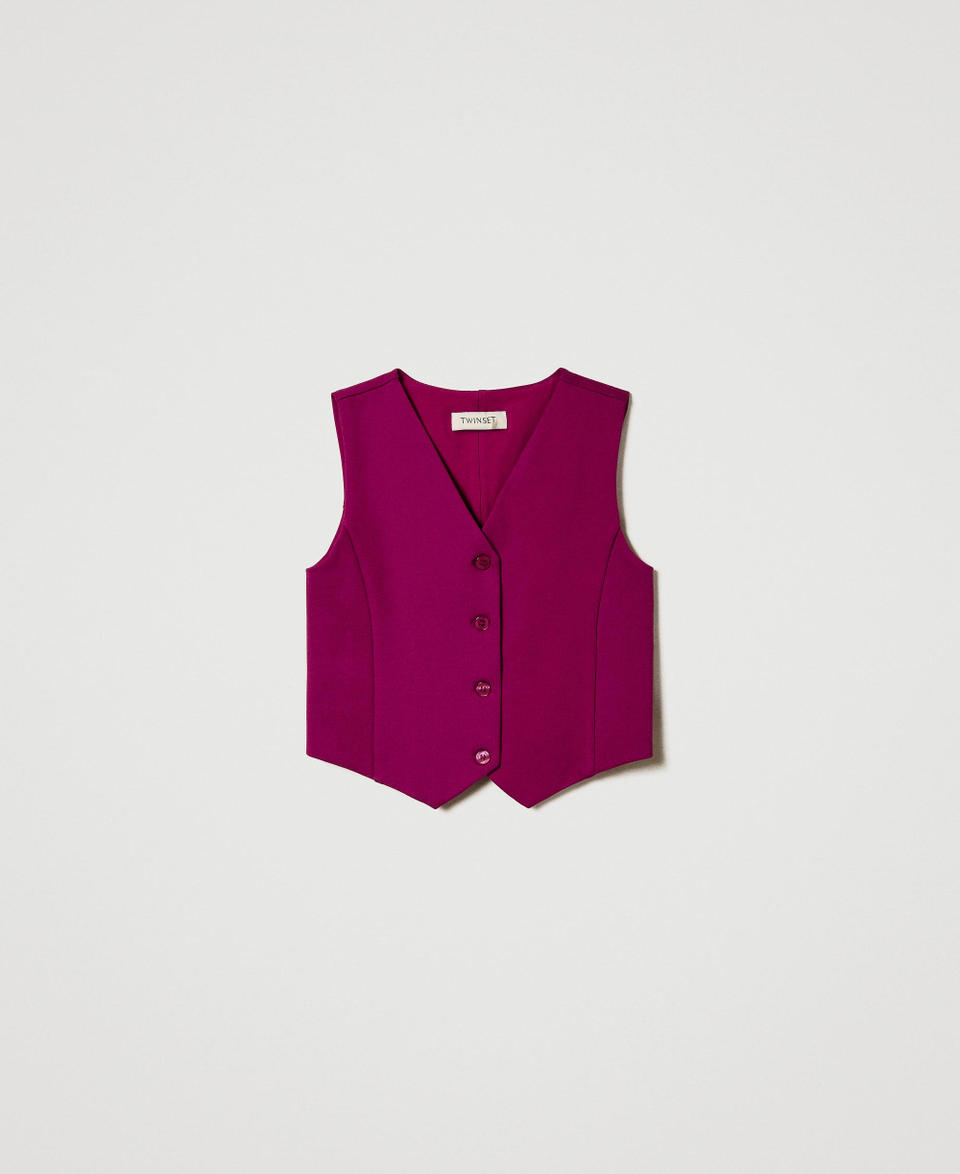 Twin Set Gilet monopetto con bottoni in tono Negozi Online