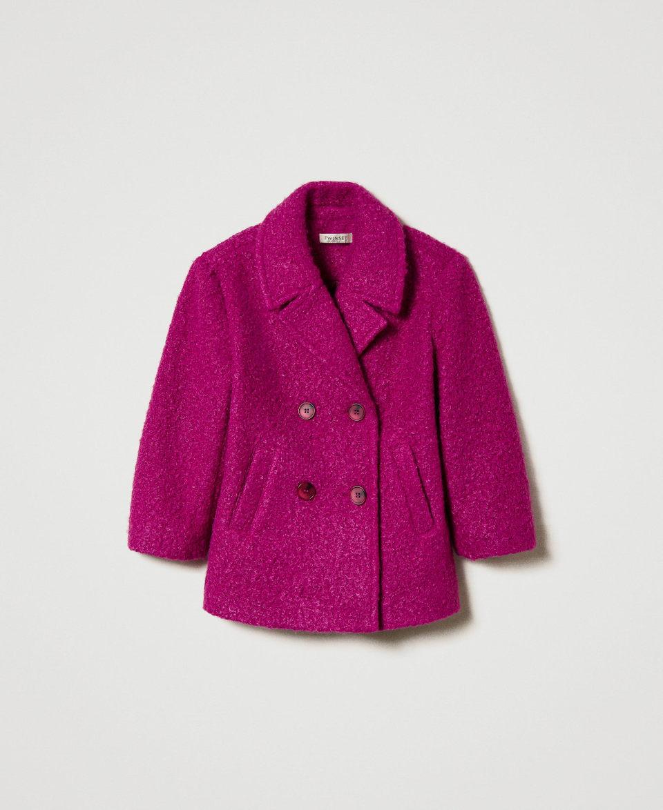Twin Set Cappotto doppiopetto in panno curly Consegna Veloce