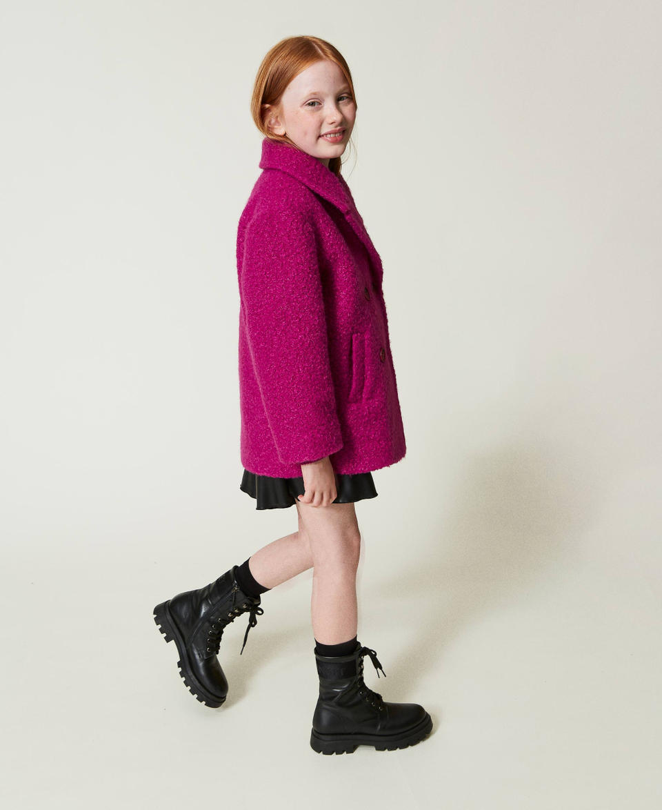 Twin Set Cappotto doppiopetto in panno curly Consegna Veloce