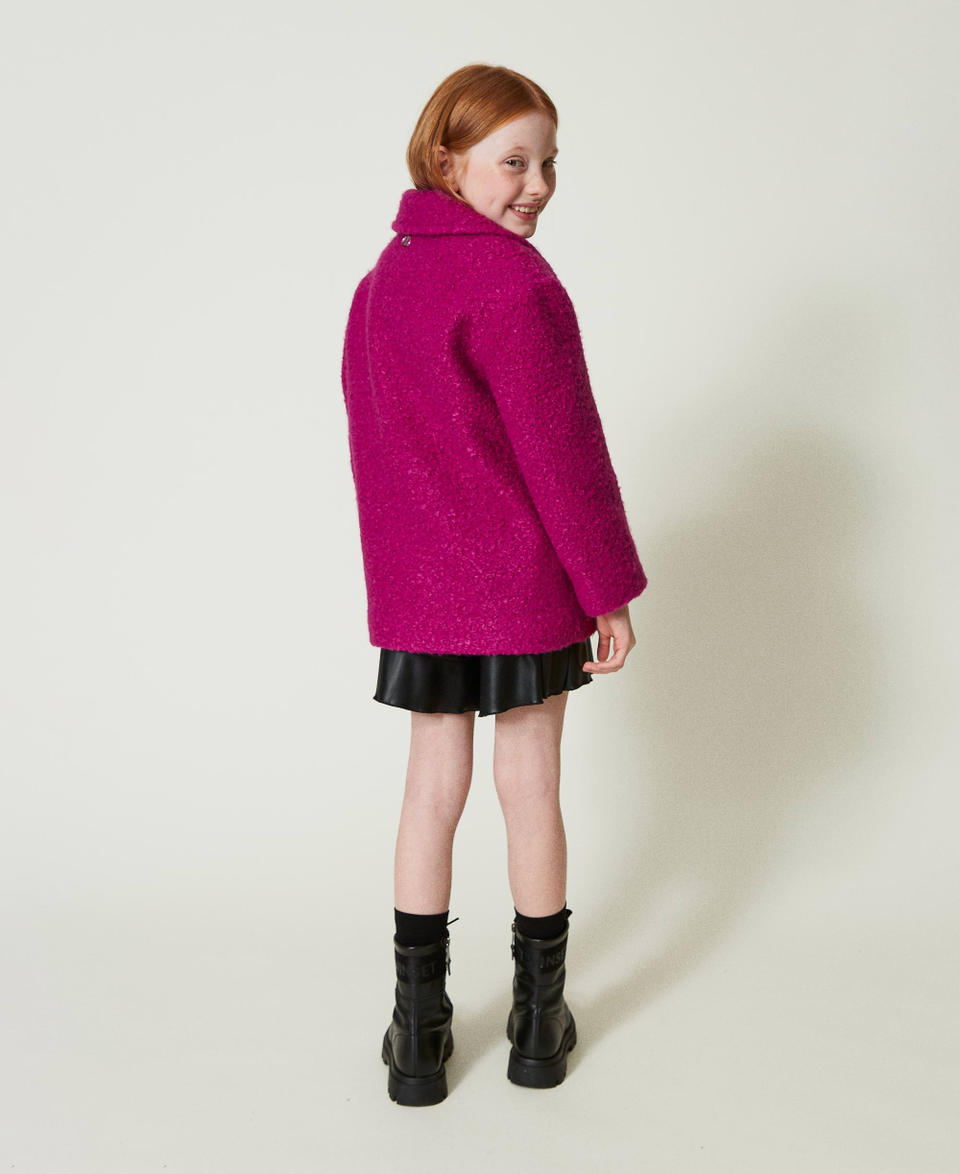 Twin Set Cappotto doppiopetto in panno curly Consegna Veloce