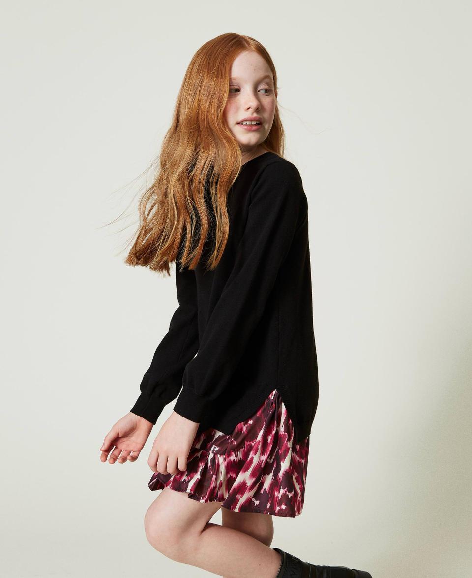 Twin Set Abito corto in maglia con inserto stampato Shopping Online