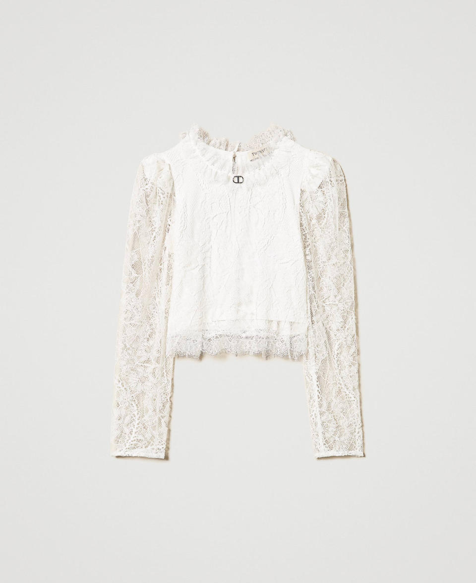 Twin Set Blusa in pizzo Valenciennes Prezzo Ridotto
