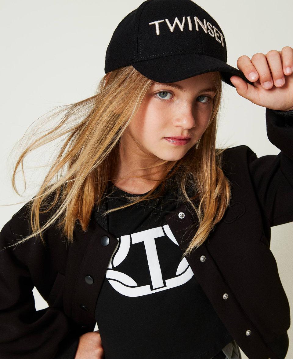 Twin Set Cappello da baseball in panno con logo Convenienza