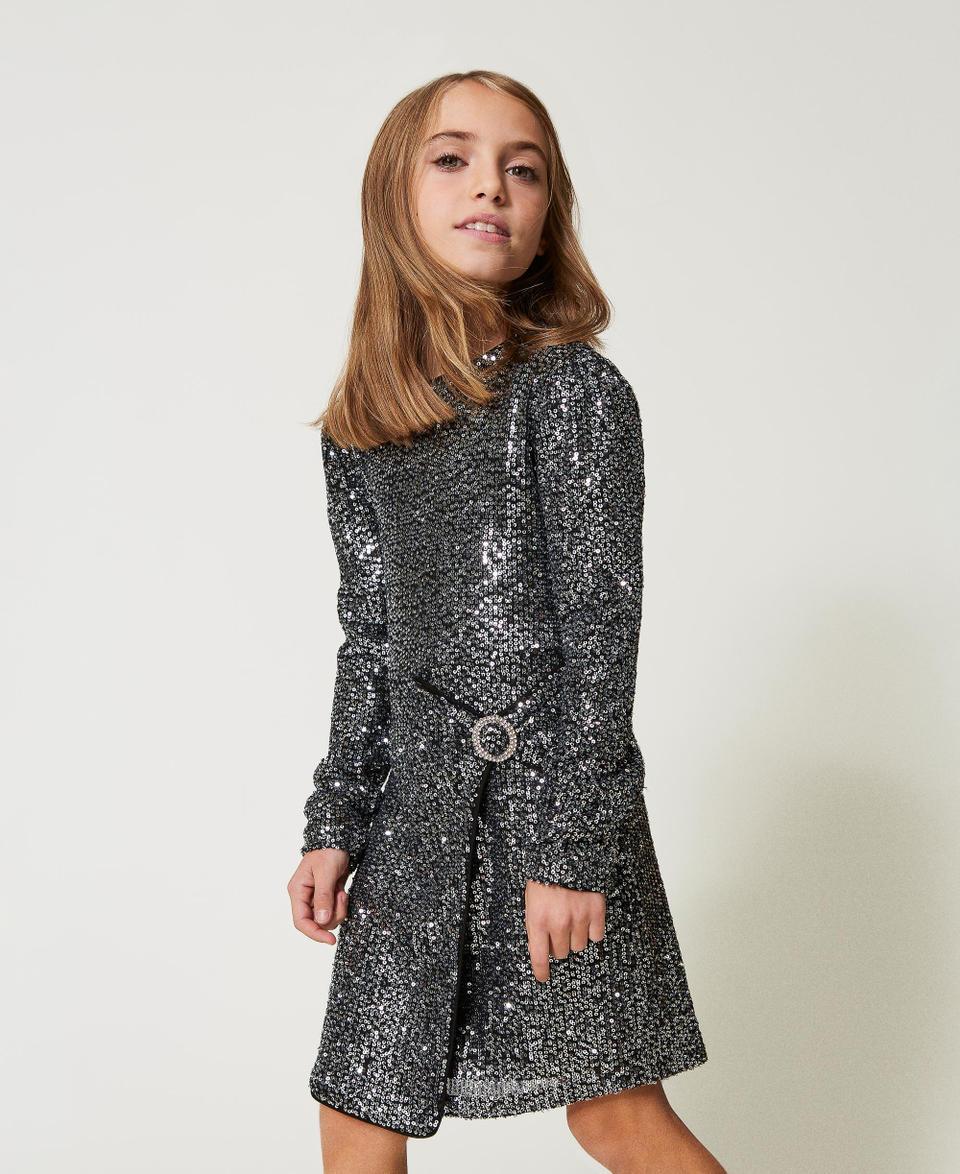 Twin Set Abito corto in full paillettes Economico