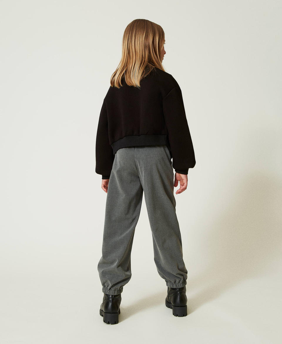 Twin Set Pantaloni joggers in flanella con cintura Saldi