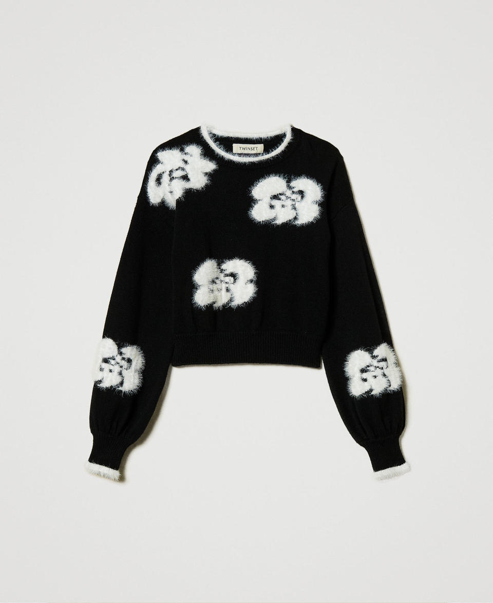 Twin Set Maglia con fiori a intarsio Negozio