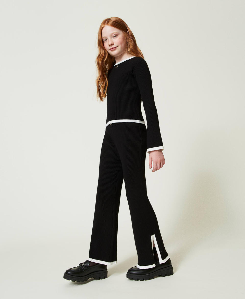 Twin Set Maglia e pantaloni ampi a costine Nuova