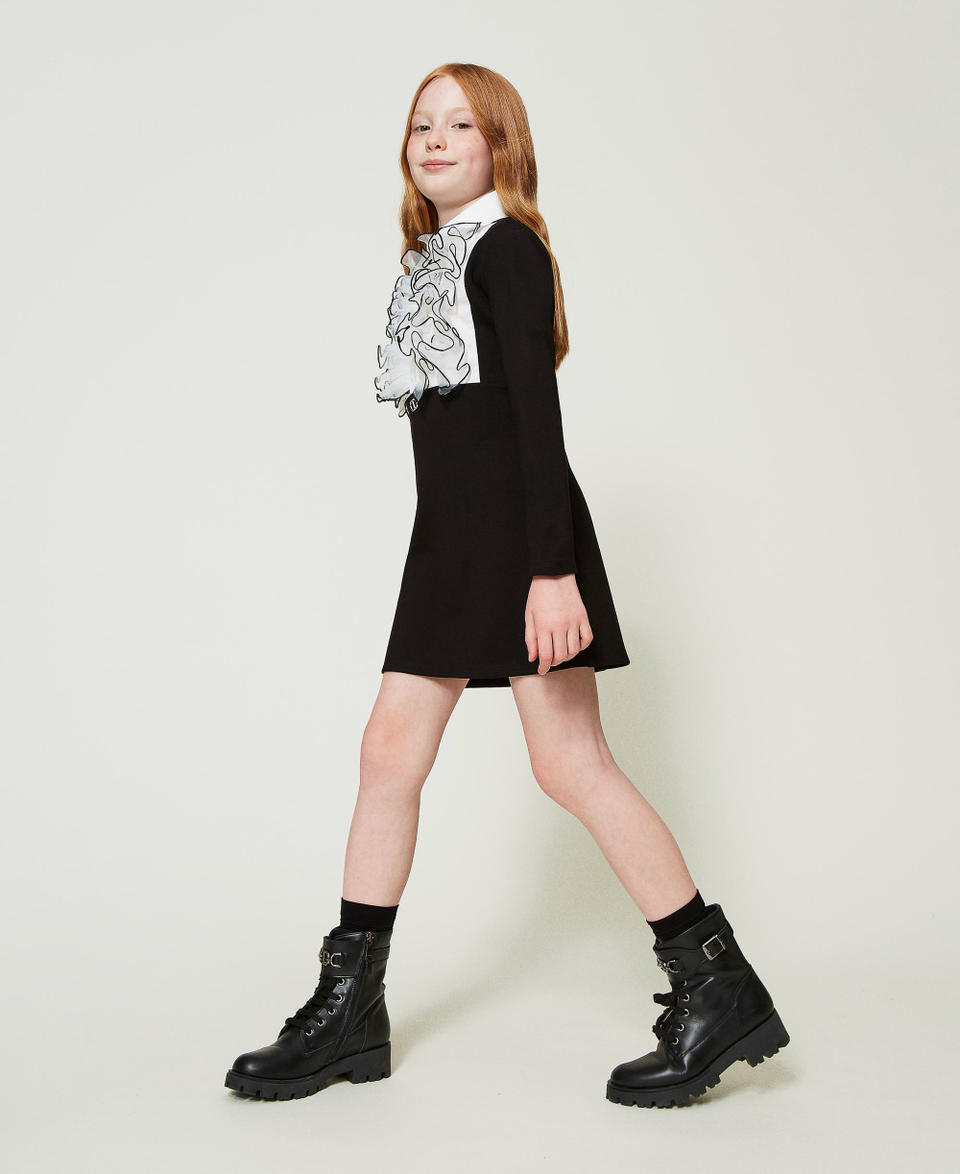 Twin Set Abito corto con volant in organza 2025