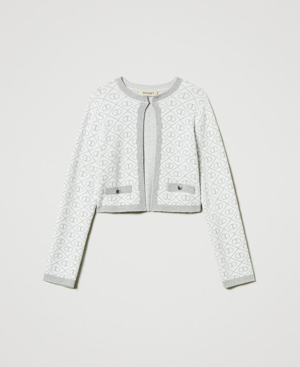 Twin Set Giacca in maglia jacquard con Oval T Italia
