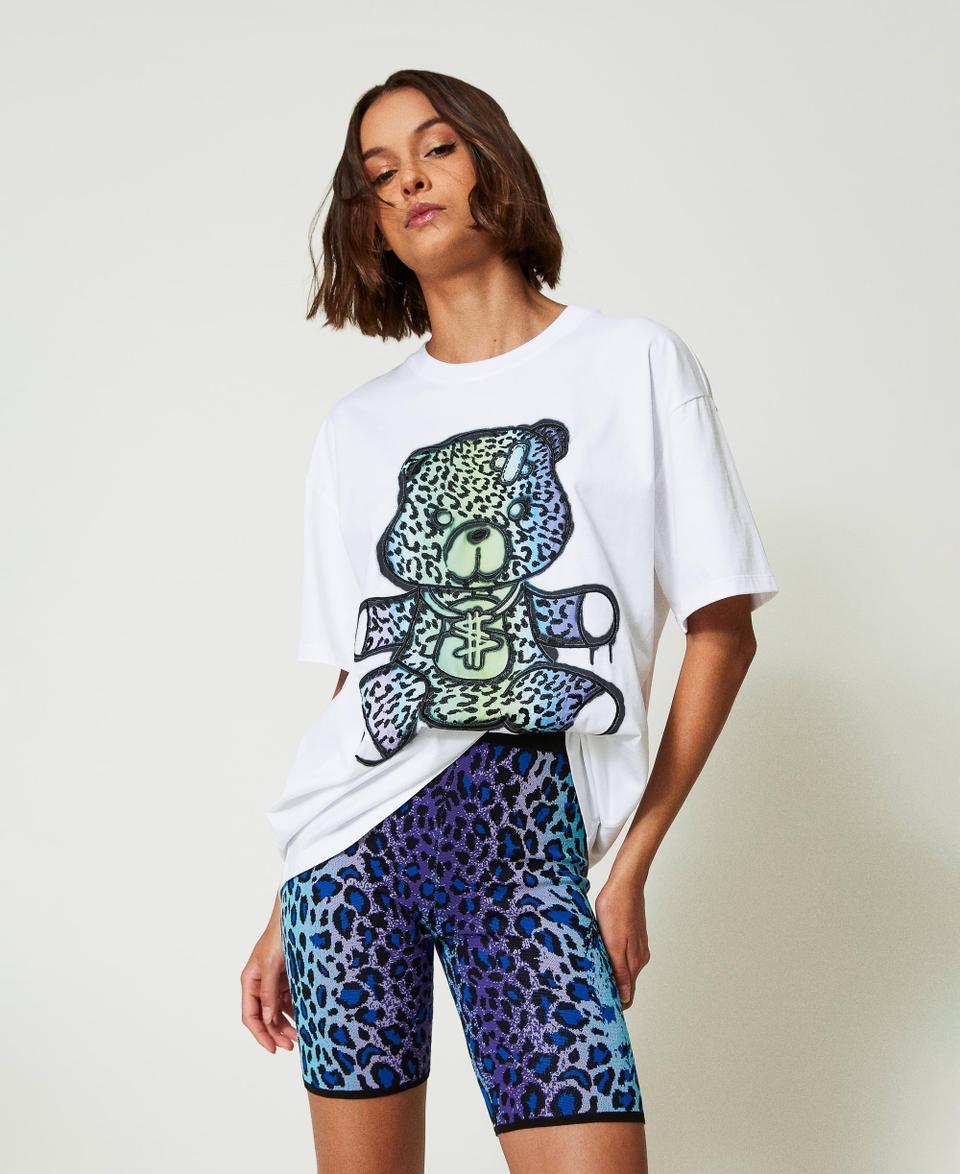 Twin Set Shorts biker MYFO in maglia jacquard Qualità Garantita