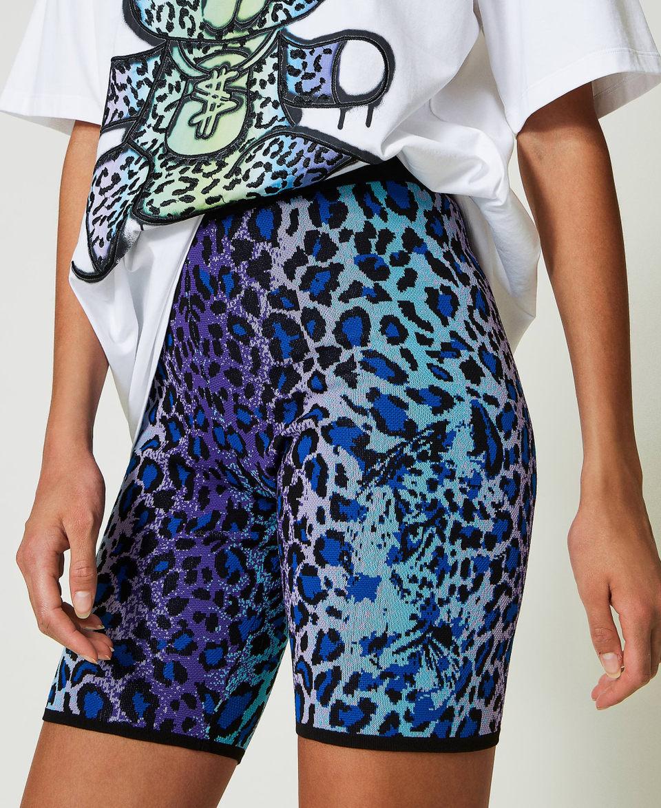 Twin Set Shorts biker MYFO in maglia jacquard Qualità Garantita