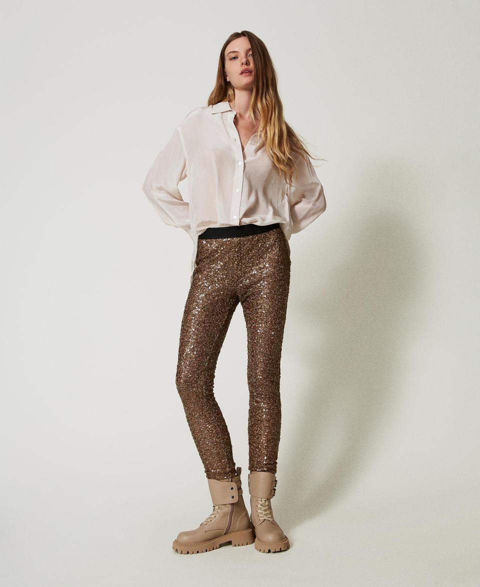 Twin Set Leggings MYFO in full paillettes Acquista Ora