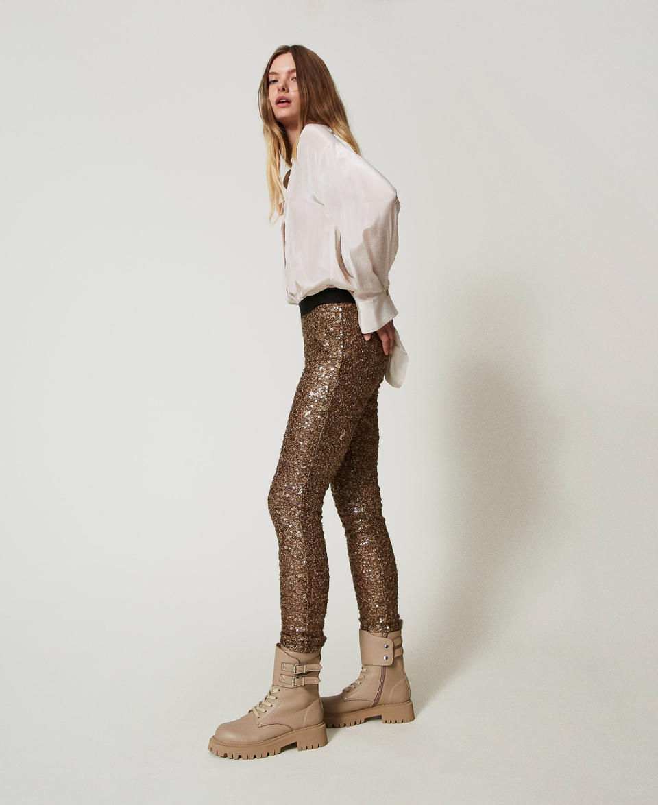 Twin Set Leggings MYFO in full paillettes Acquista Ora