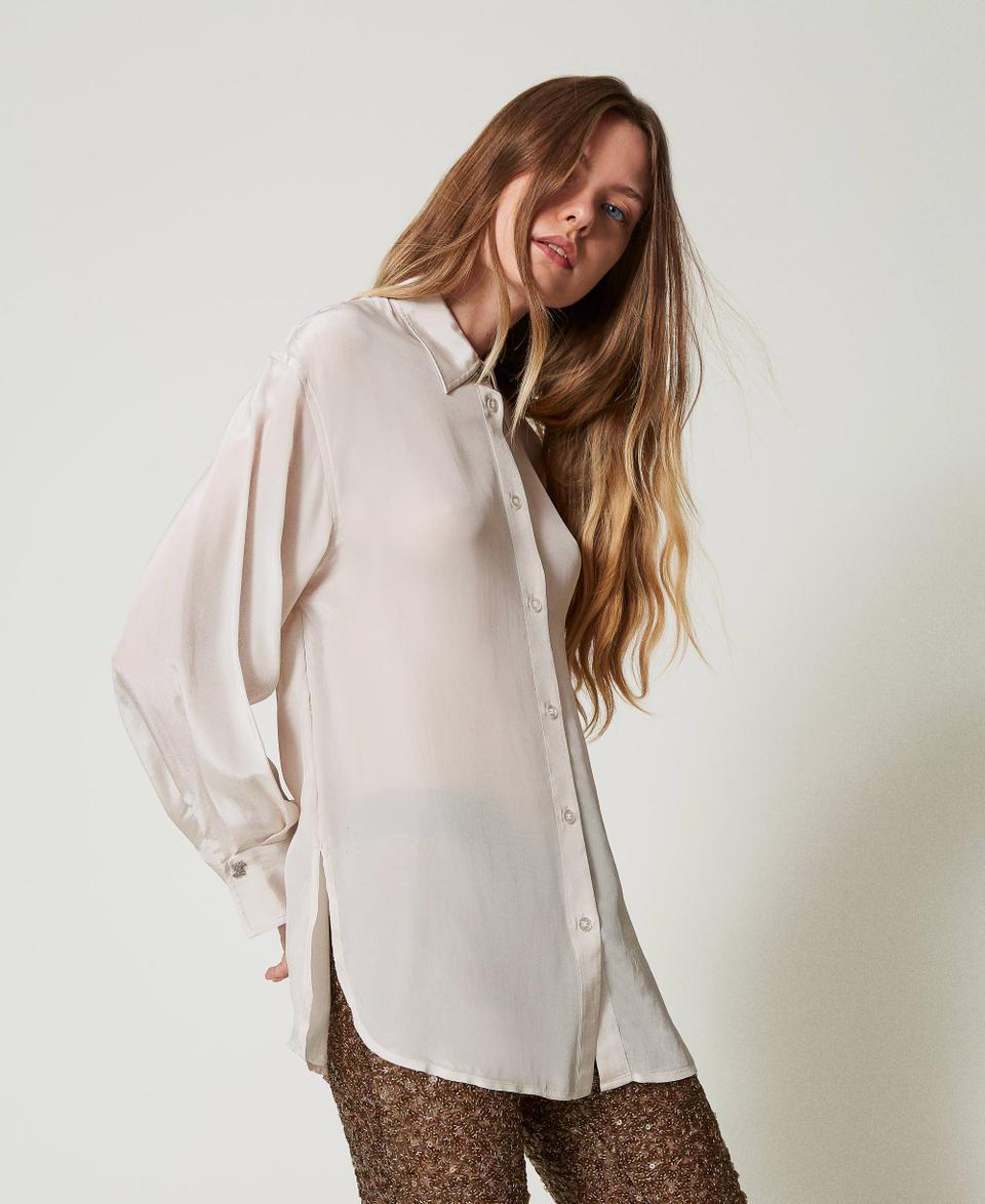 Twin Set Camicia MYFO in satin Consegna Veloce