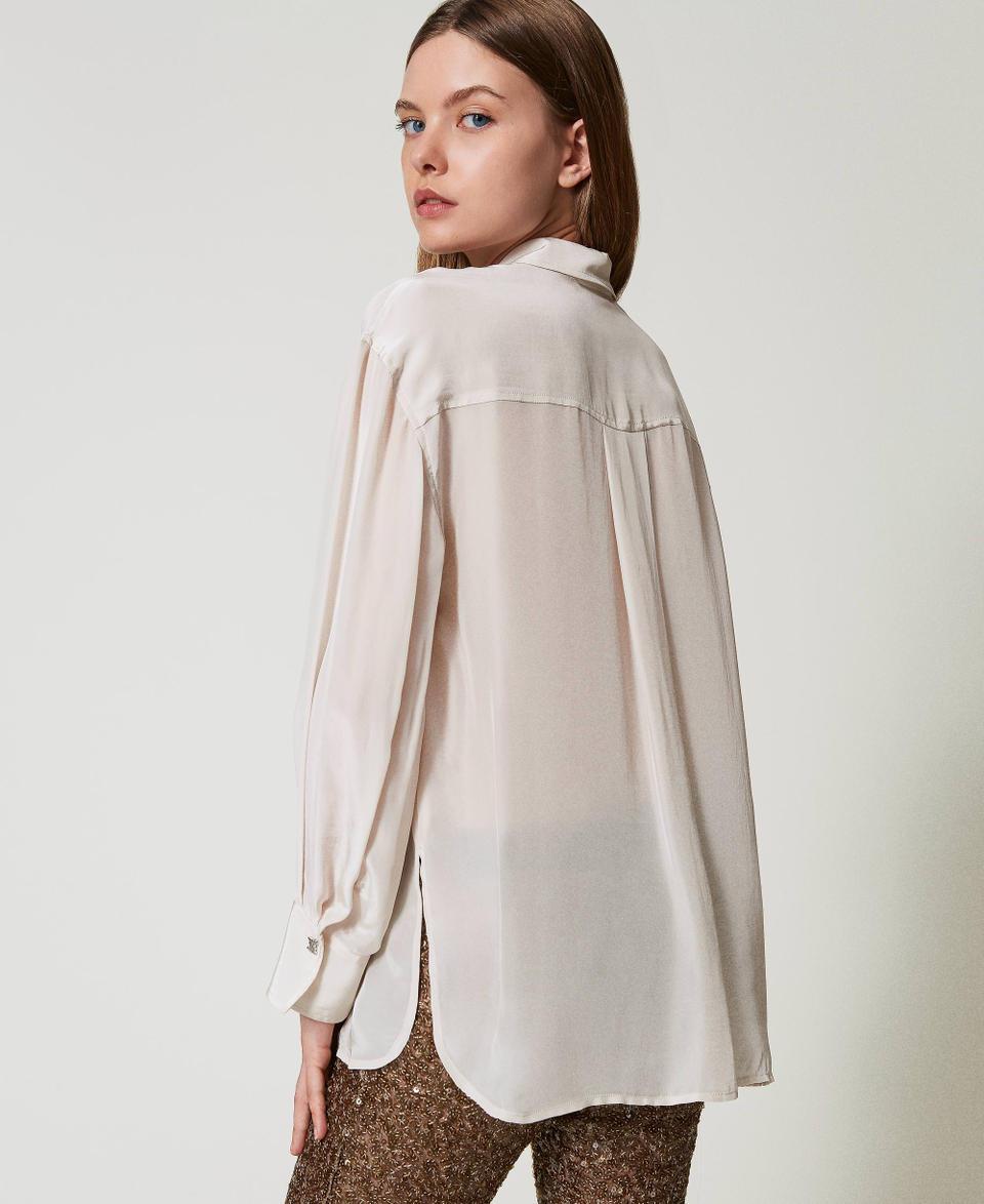 Twin Set Camicia MYFO in satin Consegna Veloce