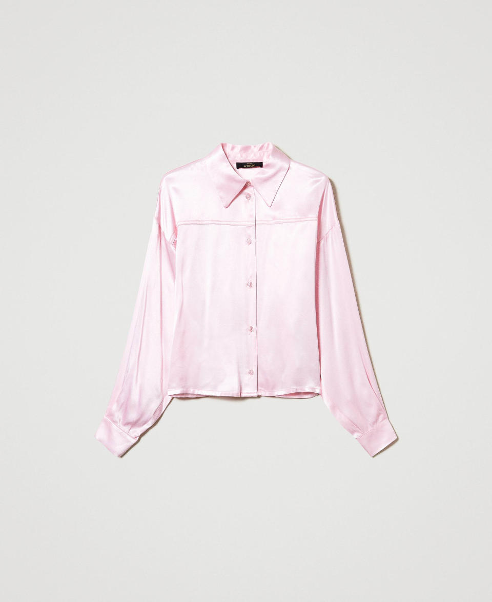 Twin Set Camicia in raso martellato Shopping Online