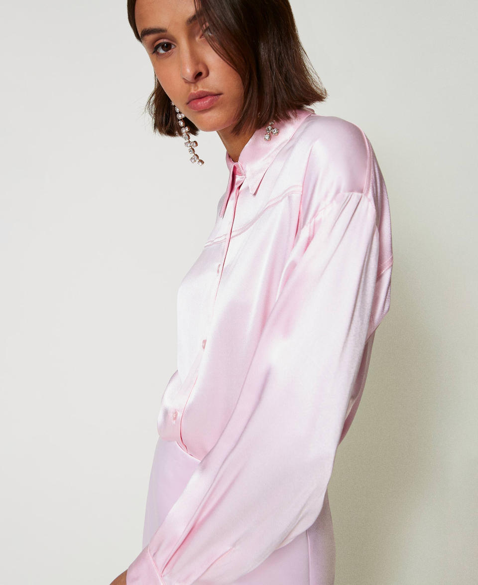 Twin Set Camicia in raso martellato Shopping Online