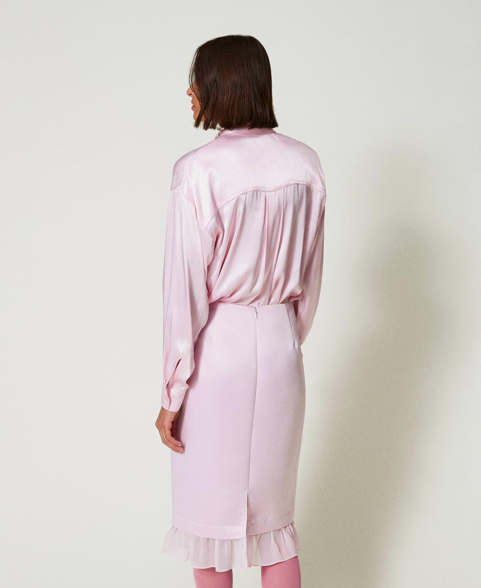 Twin Set Camicia in raso martellato Shopping Online