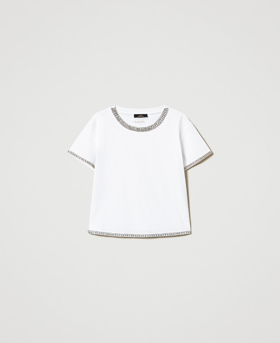 Twin Set T-shirt boxy con ricamo a mano Convenienza