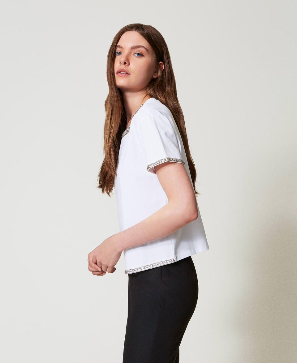 Twin Set T-shirt boxy con ricamo a mano Convenienza