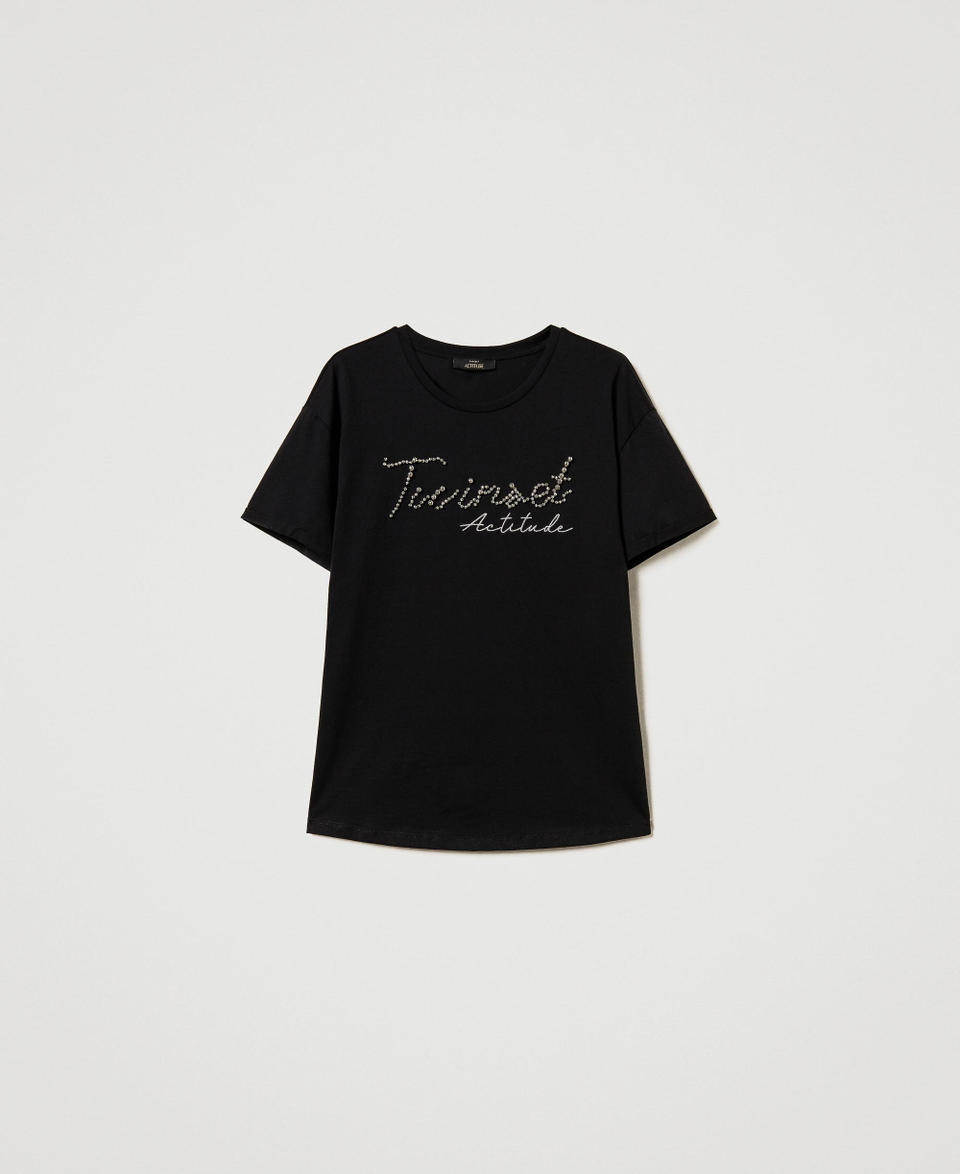 Twin Set T-shirt con logo lurex Novità